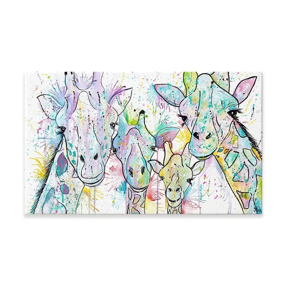 Four Giraffes Canvas Print Four Giraffes Canvas Print wall art product Jamie Taylor