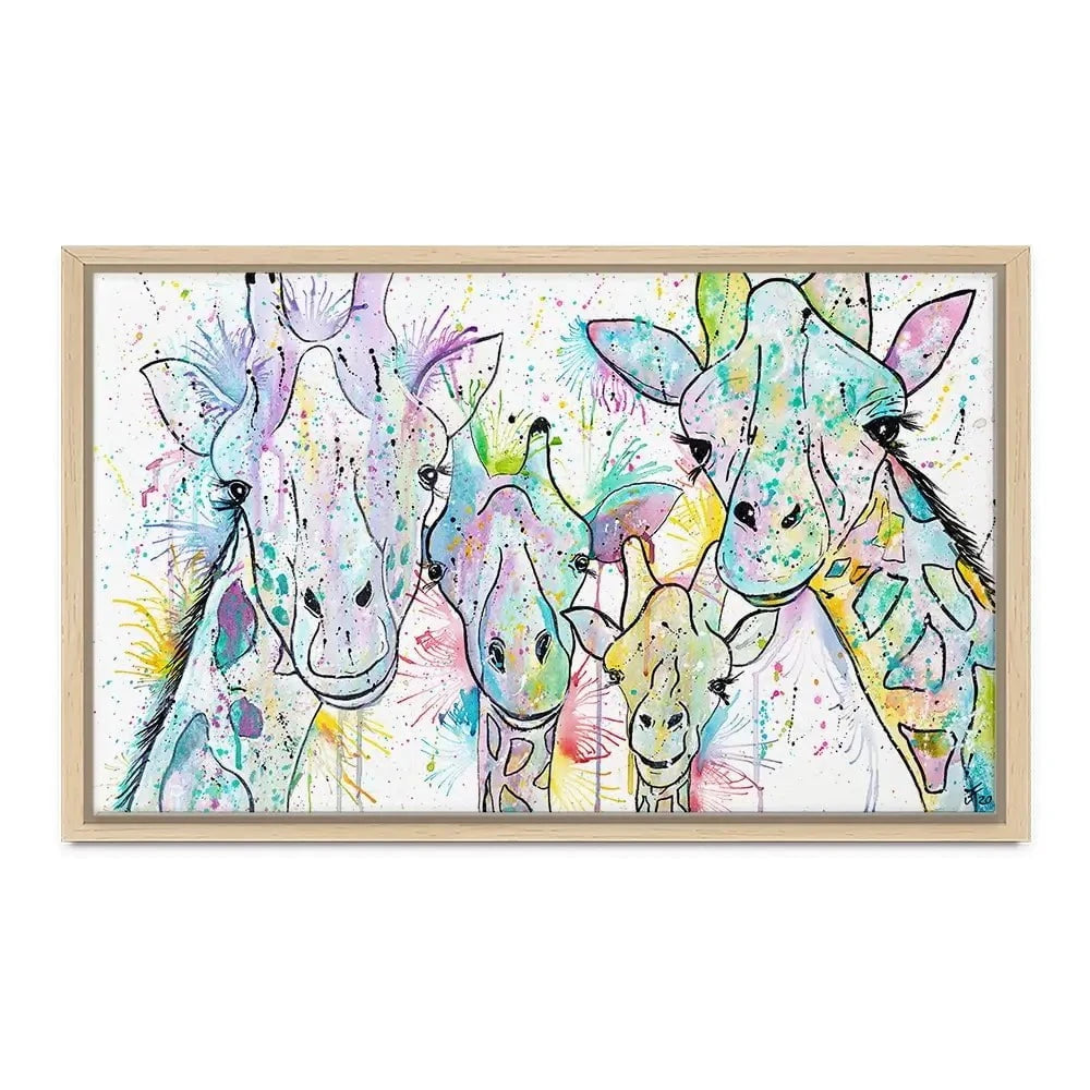 Four Giraffes Canvas Print Four Giraffes Canvas Print wall art product Jamie Taylor