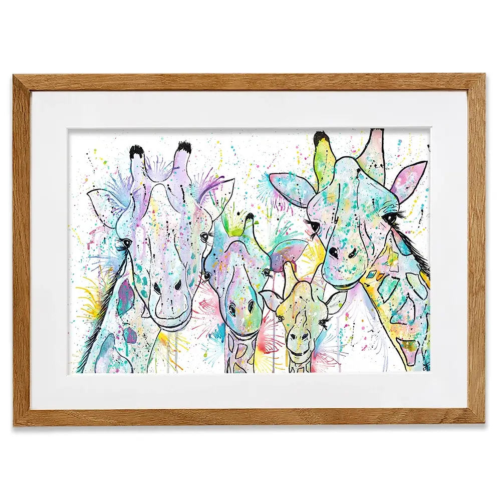 Four Giraffes Framed Art Print Four Giraffes Framed Art Print wall art product Jamie Taylor