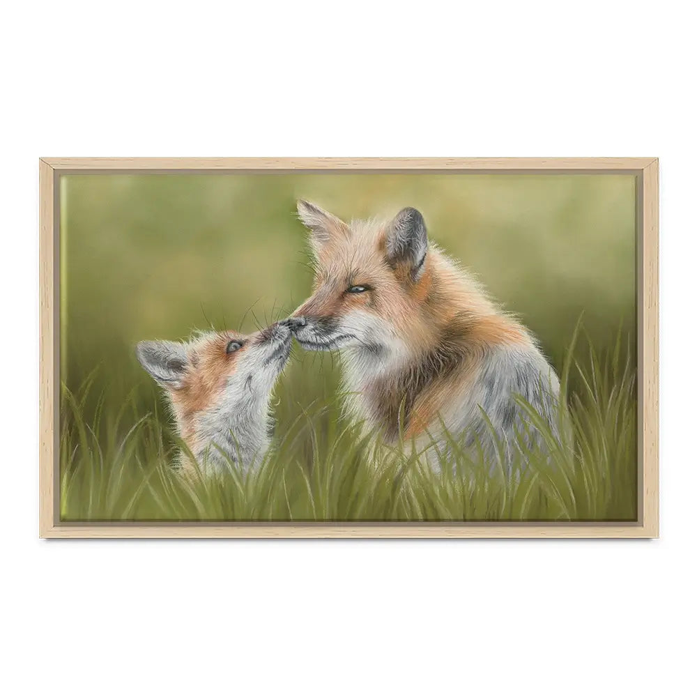 Fox And Cub Canvas Print Fox And Cub Canvas Print wall art product Georgie Turner