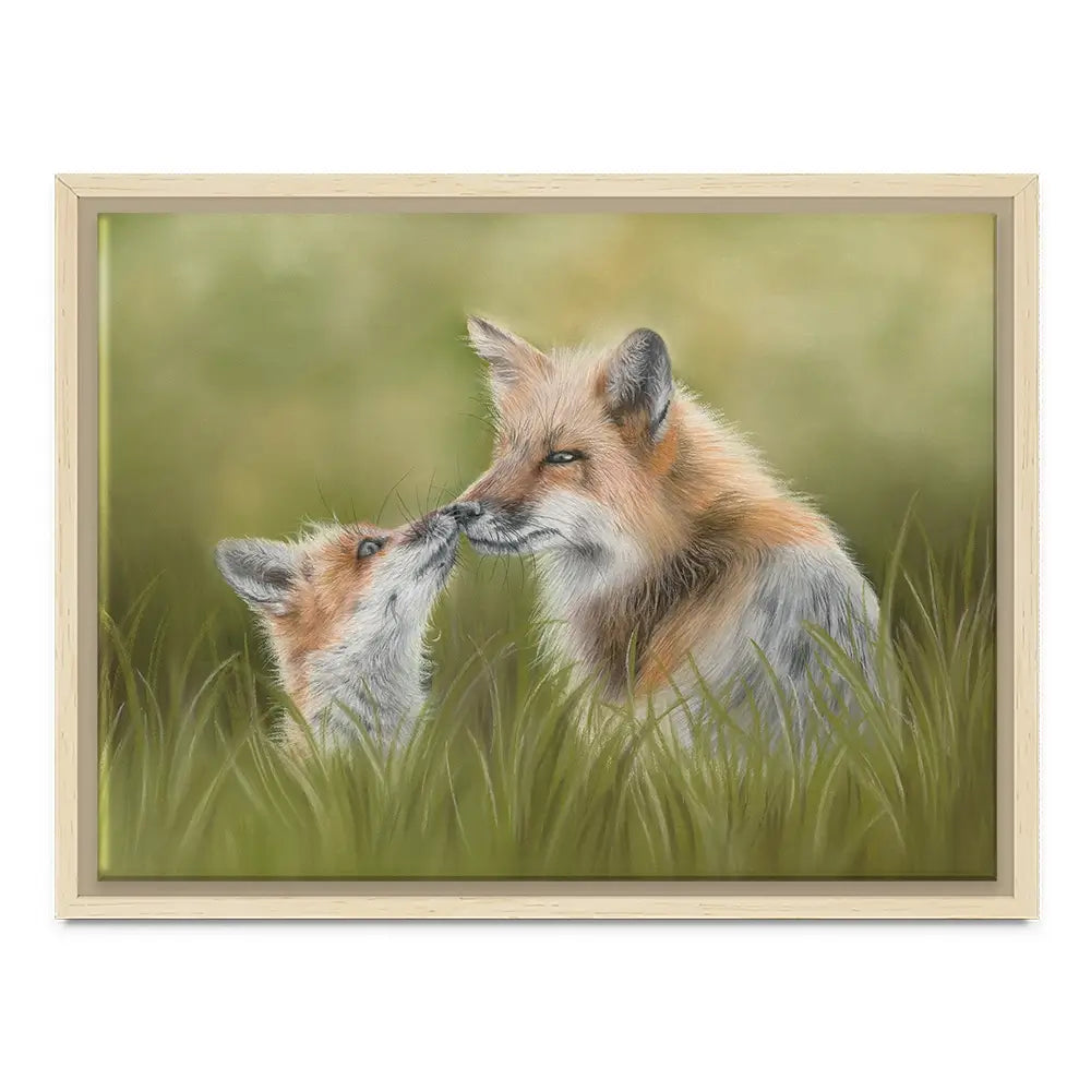 Fox And Cub Canvas Print Fox And Cub Canvas Print wall art product Georgie Turner