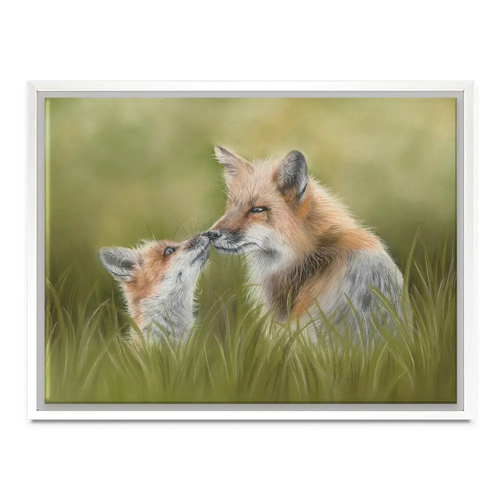 Fox And Cub Canvas Print Fox And Cub Canvas Print wall art product Georgie Turner