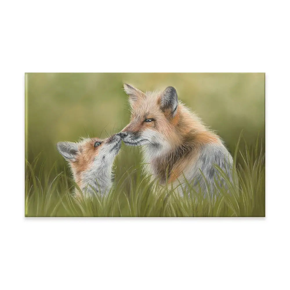 Fox And Cub Canvas Print Fox And Cub Canvas Print wall art product Georgie Turner