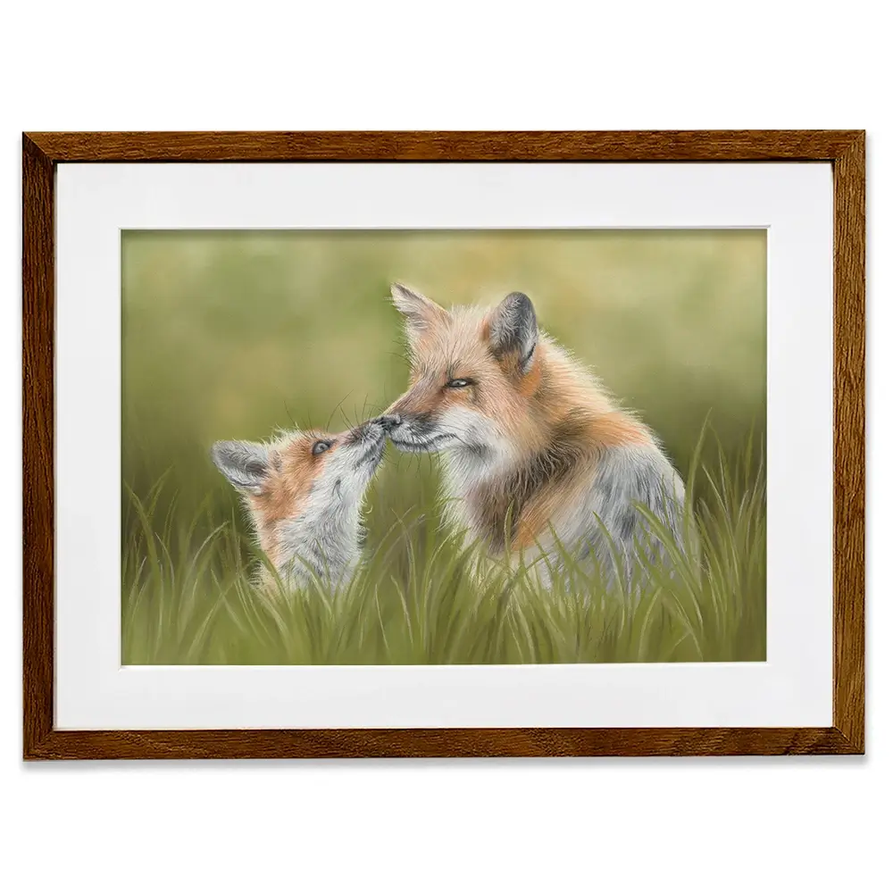Fox And Cub Framed Art Print Fox And Cub Framed Art Print wall art product Georgie Turner