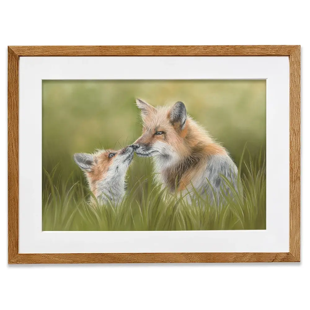 Fox And Cub Framed Art Print Fox And Cub Framed Art Print wall art product Georgie Turner