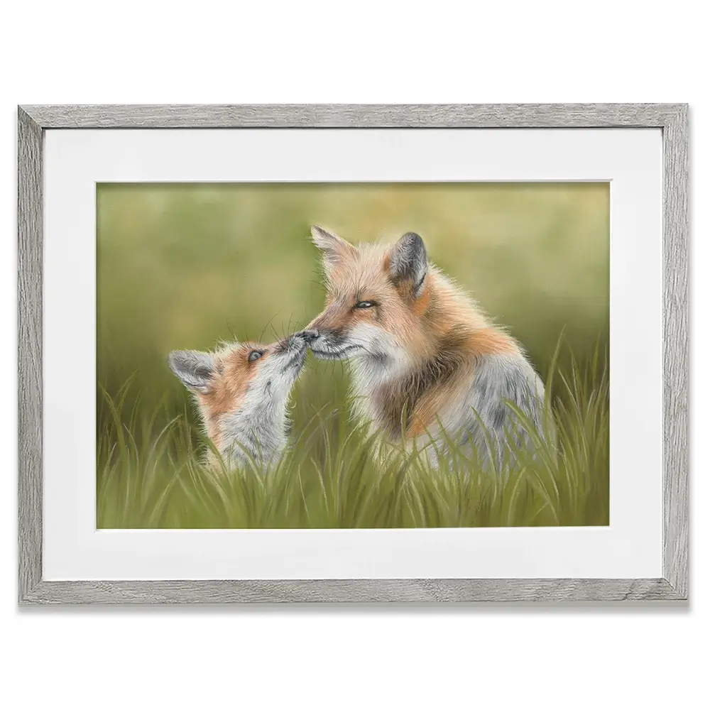 Fox And Cub Framed Art Print Fox And Cub Framed Art Print wall art product Georgie Turner