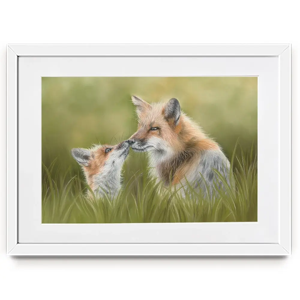 Fox And Cub Framed Art Print Fox And Cub Framed Art Print wall art product Georgie Turner