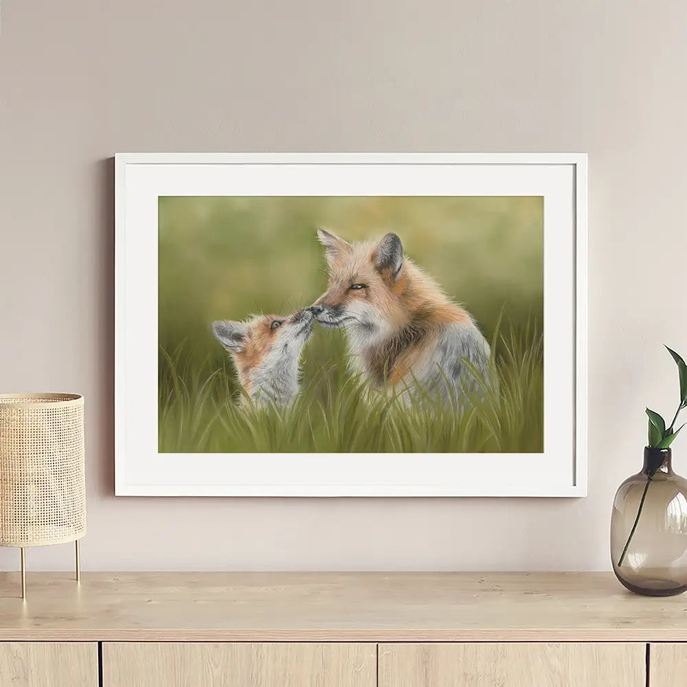 Fox And Cub Framed Art Print Fox And Cub Framed Art Print wall art product Georgie Turner