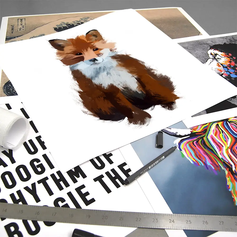 Fox Cub Square Art Print Fox Cub Square Art Print wall art product Aimee Linzi