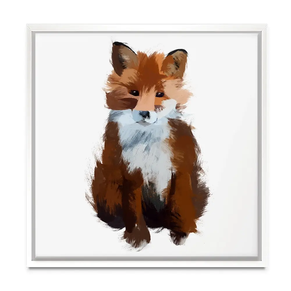 Fox Cub Square Canvas Print Fox Cub Square Canvas Print wall art product Aimee Linzi