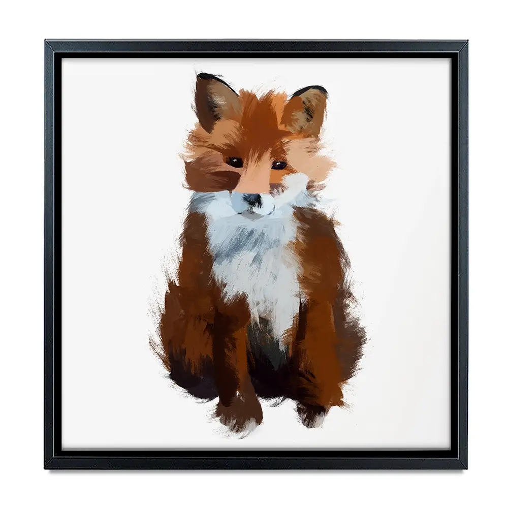 Fox Cub Square Canvas Print Fox Cub Square Canvas Print wall art product Aimee Linzi