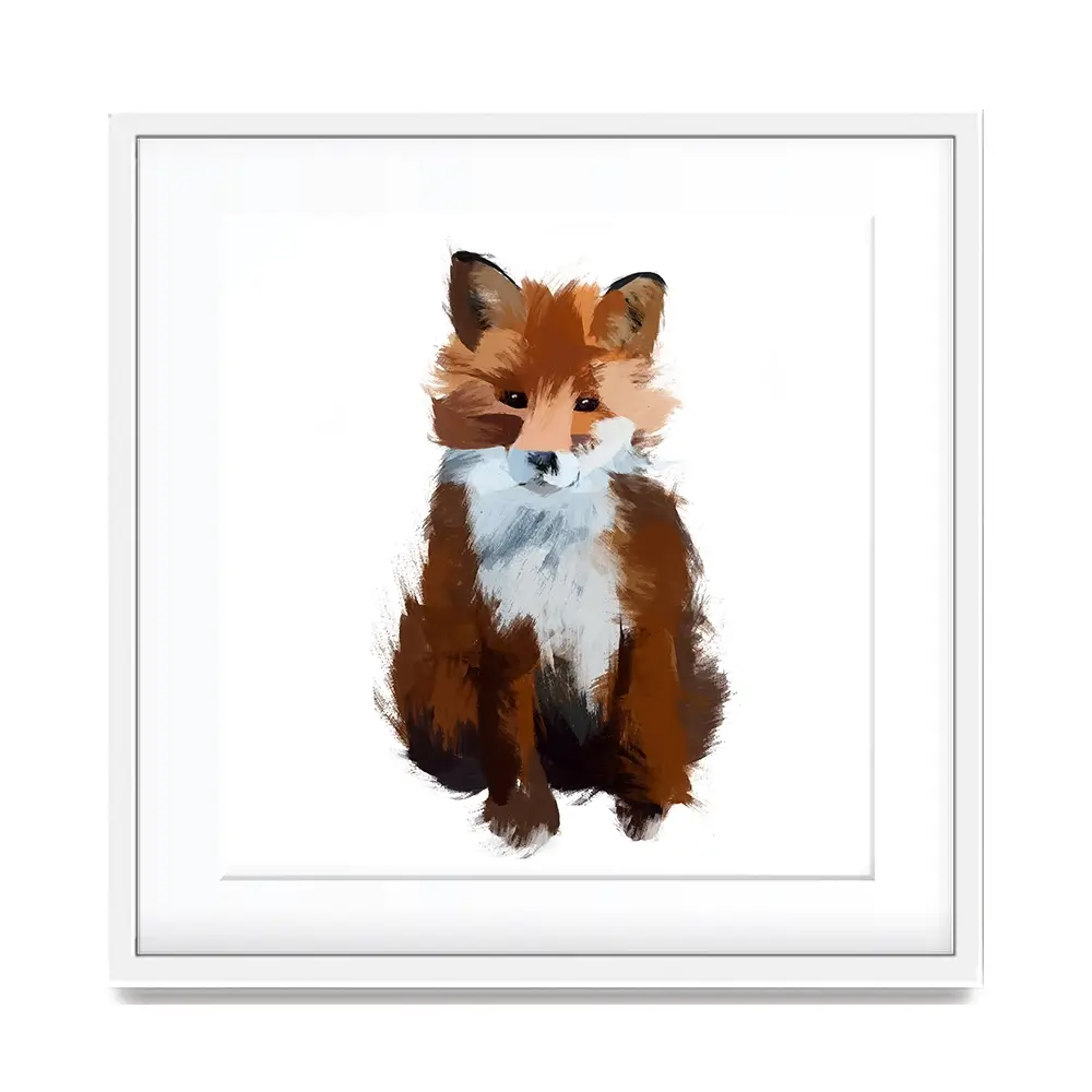 Fox Cub Square Framed Art Print Fox Cub Square Framed Art Print wall art product Aimee Linzi