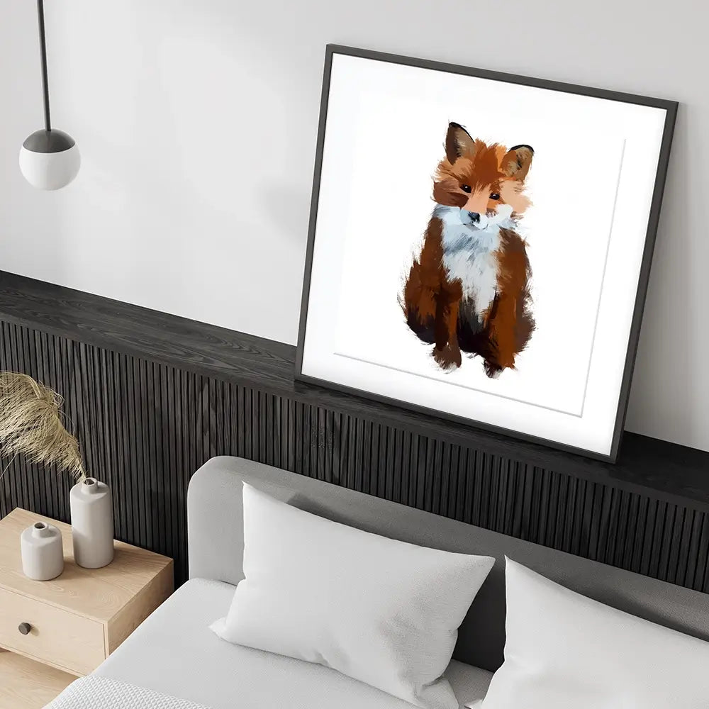 Fox Cub Square Framed Art Print Fox Cub Square Framed Art Print wall art product Aimee Linzi