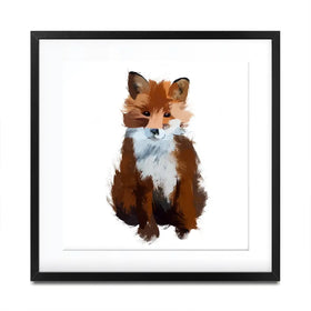 Fox Cub Square Framed Art Print Fox Cub Square Framed Art Print wall art product Aimee Linzi