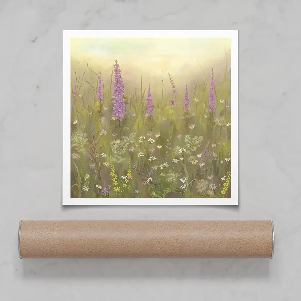 Foxglove Meadow Square Art Print Foxglove Meadow Square Art Print wall art product Karen Sutton