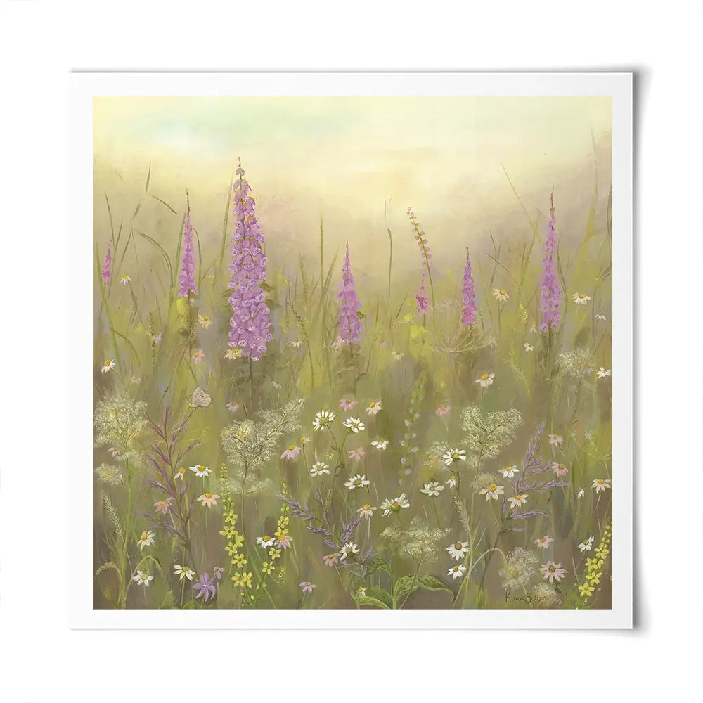 Foxglove Meadow Square Art Print Foxglove Meadow Square Art Print wall art product Karen Sutton