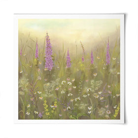 Foxglove Meadow Square Art Print Foxglove Meadow Square Art Print wall art product Karen Sutton