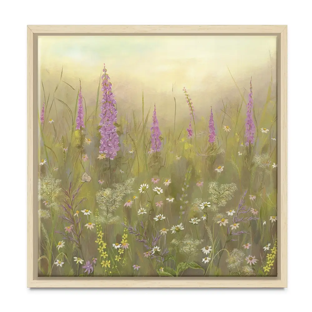 Foxglove Meadow Square Canvas Print Foxglove Meadow Square Canvas Print wall art product Karen Sutton