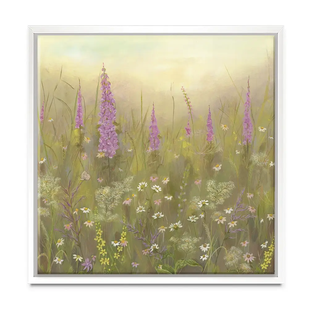 Foxglove Meadow Square Canvas Print Foxglove Meadow Square Canvas Print wall art product Karen Sutton
