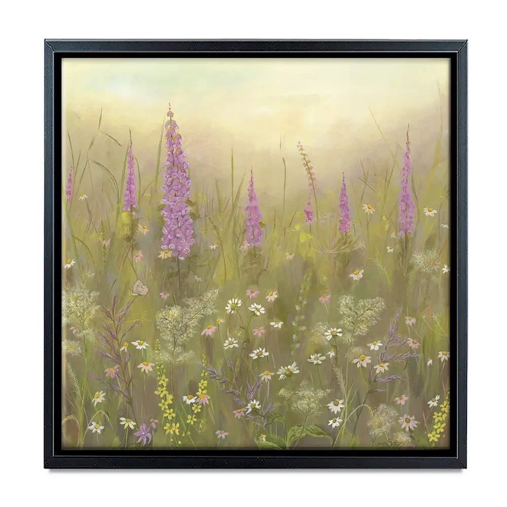 Foxglove Meadow Square Canvas Print Foxglove Meadow Square Canvas Print wall art product Karen Sutton