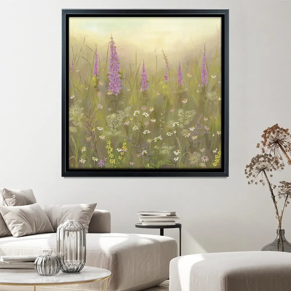 Foxglove Meadow Square Canvas Print Foxglove Meadow Square Canvas Print wall art product Karen Sutton