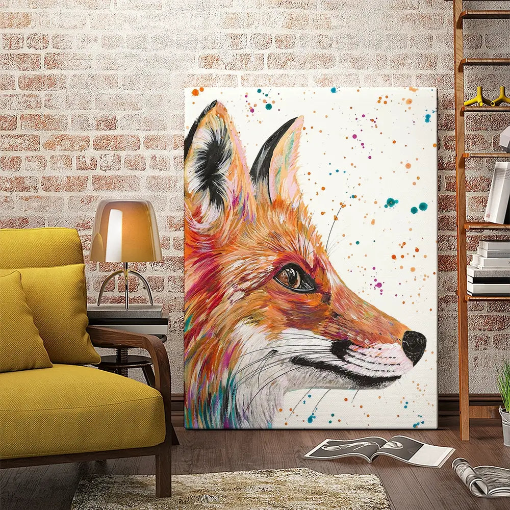 Foxy Canvas Print Foxy Canvas Print wall art product Emma LC Art