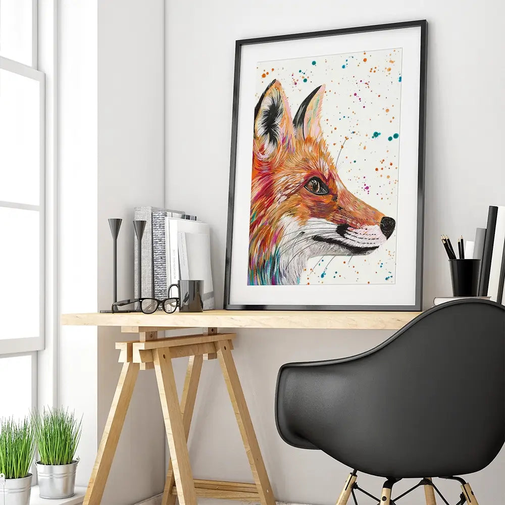 Foxy Framed Art Print Foxy Framed Art Print wall art product Emma LC Art