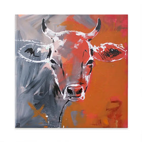 Free Cow Square Canvas Print Free Cow Square Canvas Print wall art product Studio Paint-Ing