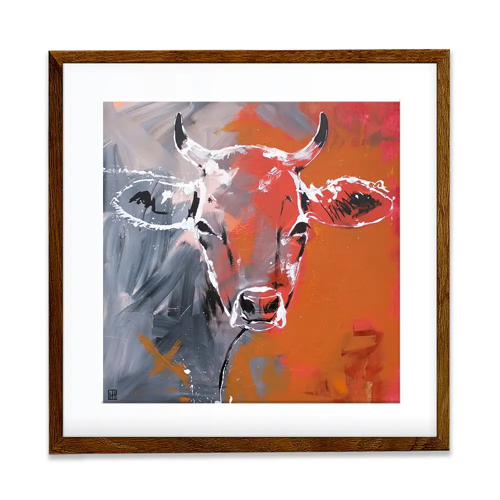 Free Cow Square Framed Art Print Free Cow Square Framed Art Print wall art product Studio Paint-Ing