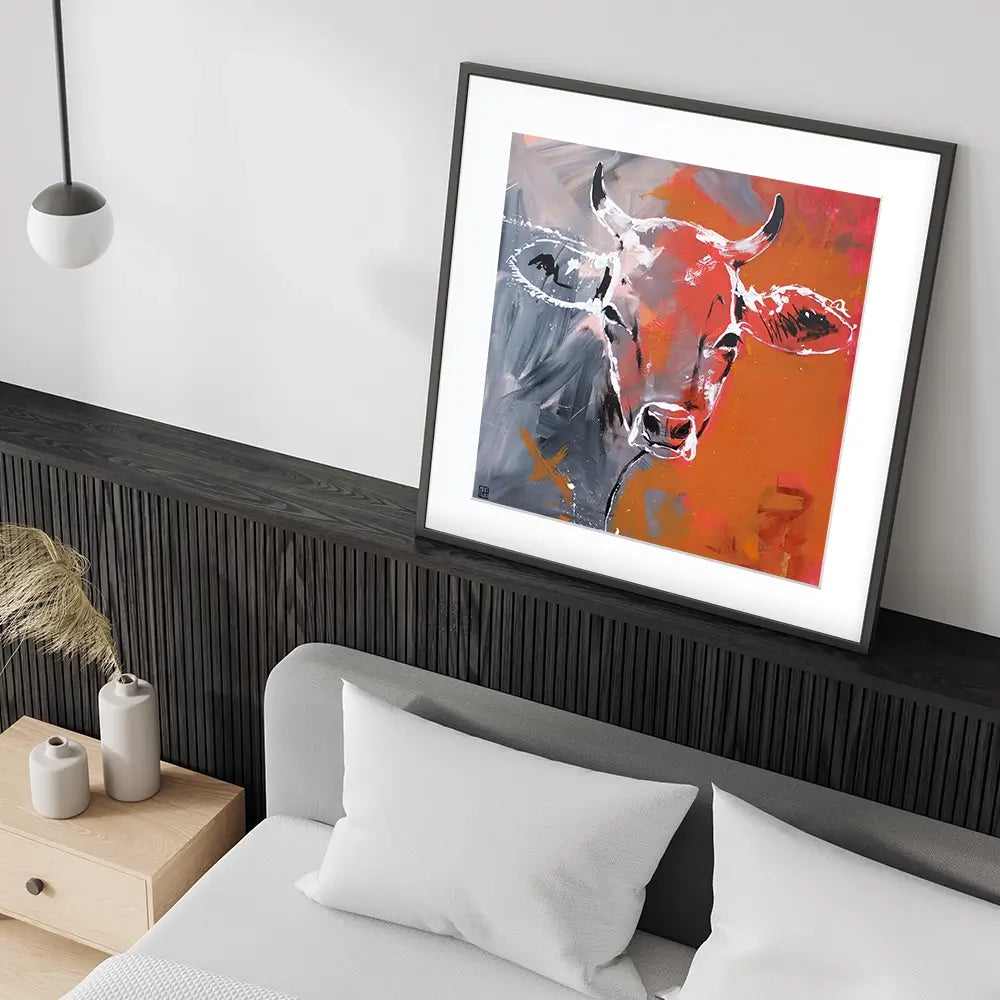Free Cow Square Framed Art Print Free Cow Square Framed Art Print wall art product Studio Paint-Ing