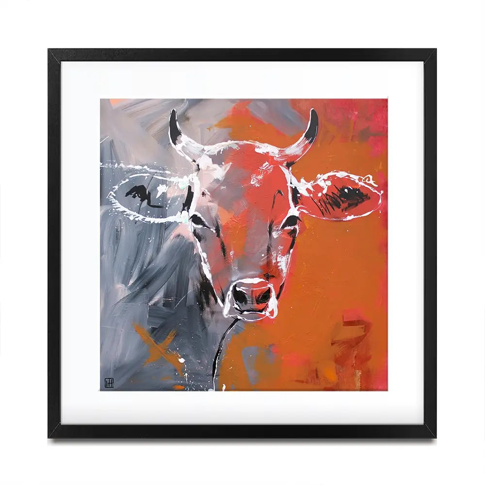 Free Cow Square Framed Art Print Free Cow Square Framed Art Print wall art product Studio Paint-Ing