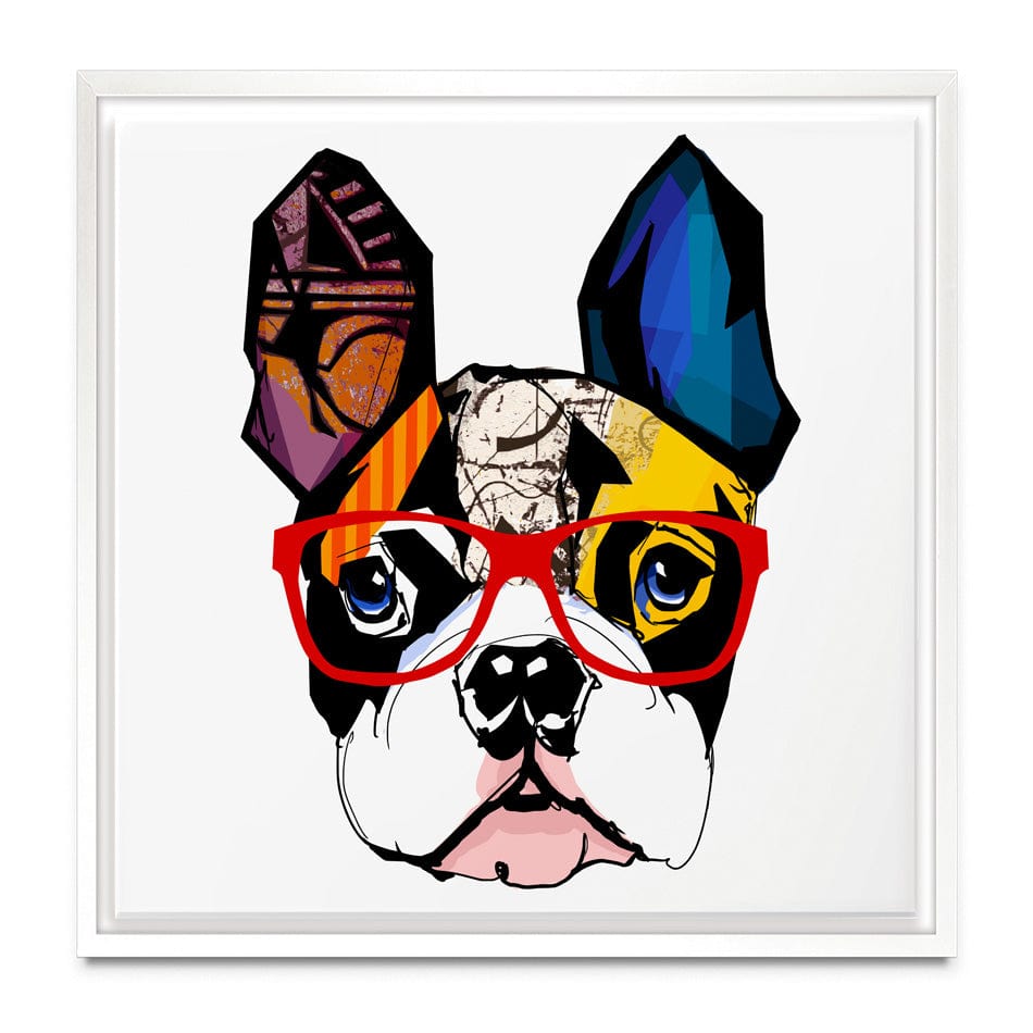 French Bulldog Wearing Glasses Canvas Print wall art product isaxar / Shutterstock