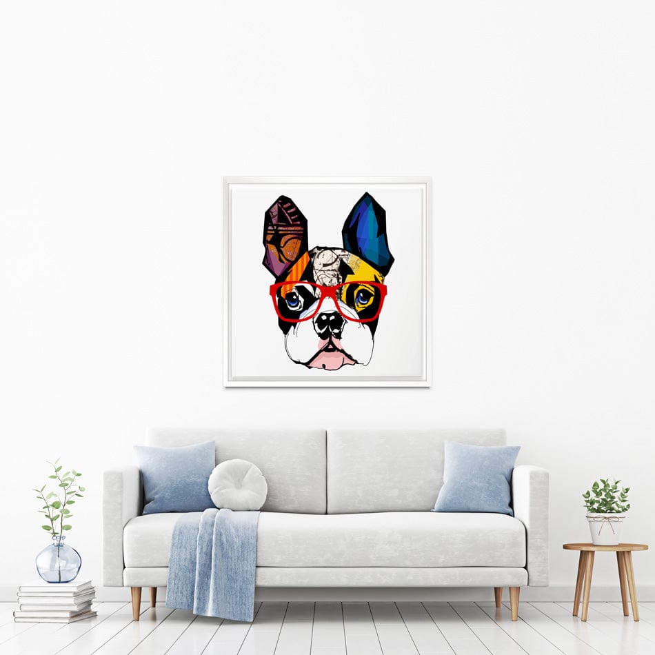 French Bulldog Wearing Glasses Canvas Print wall art product isaxar / Shutterstock