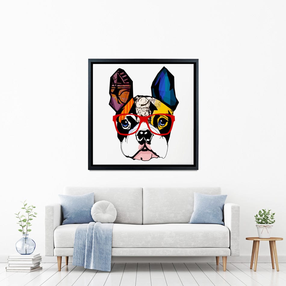 French Bulldog Wearing Glasses Canvas Print wall art product isaxar / Shutterstock