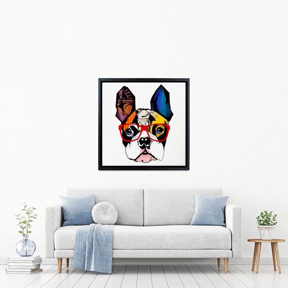 French Bulldog Wearing Glasses Canvas Print wall art product isaxar / Shutterstock