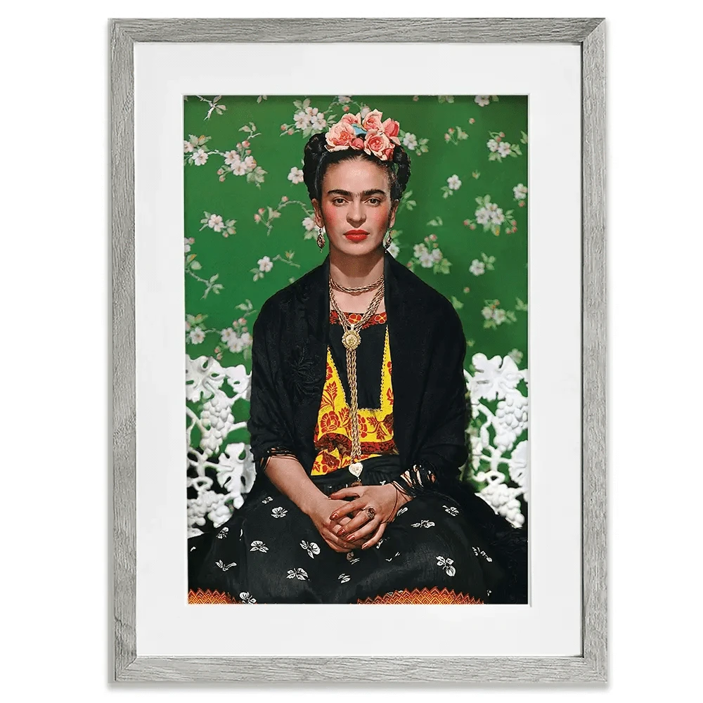 Frida Floral Framed Art Print Frida Floral Framed Art Print wall art product S Megalos