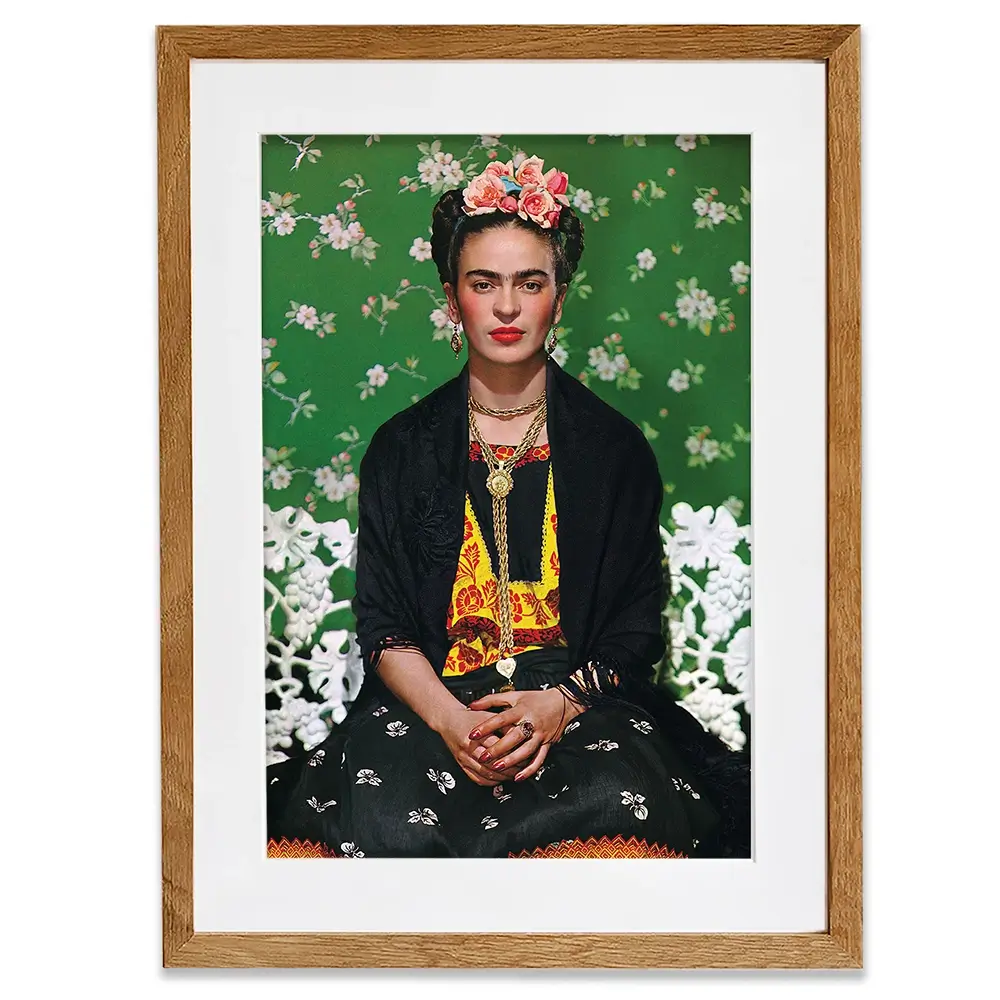 Frida Floral Framed Art Print Frida Floral Framed Art Print wall art product S Megalos