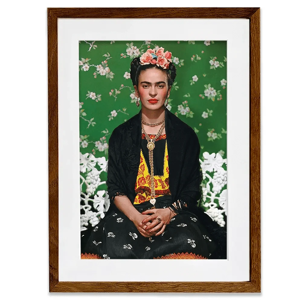 Frida Floral Framed Art Print Frida Floral Framed Art Print wall art product S Megalos