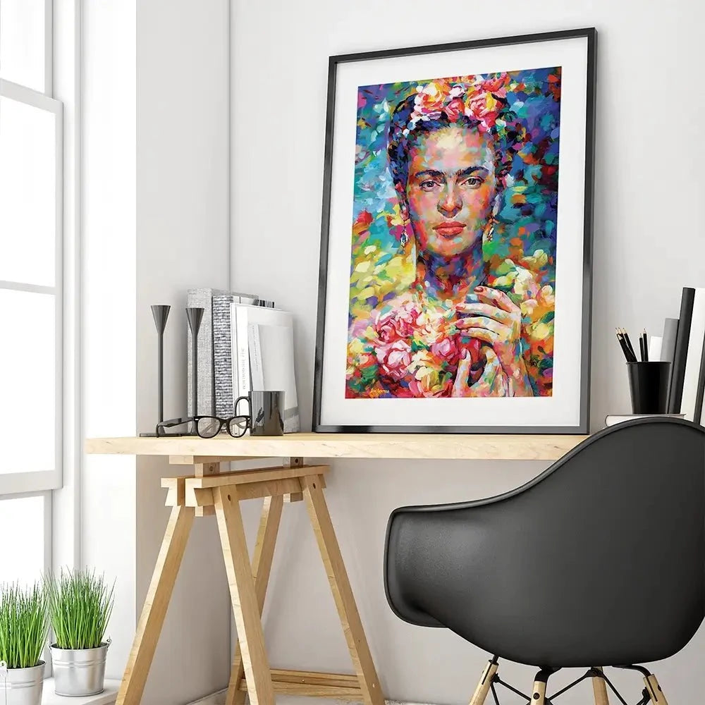 Frida Framed Art Print Frida Framed Art Print wall art product Leon Devenice