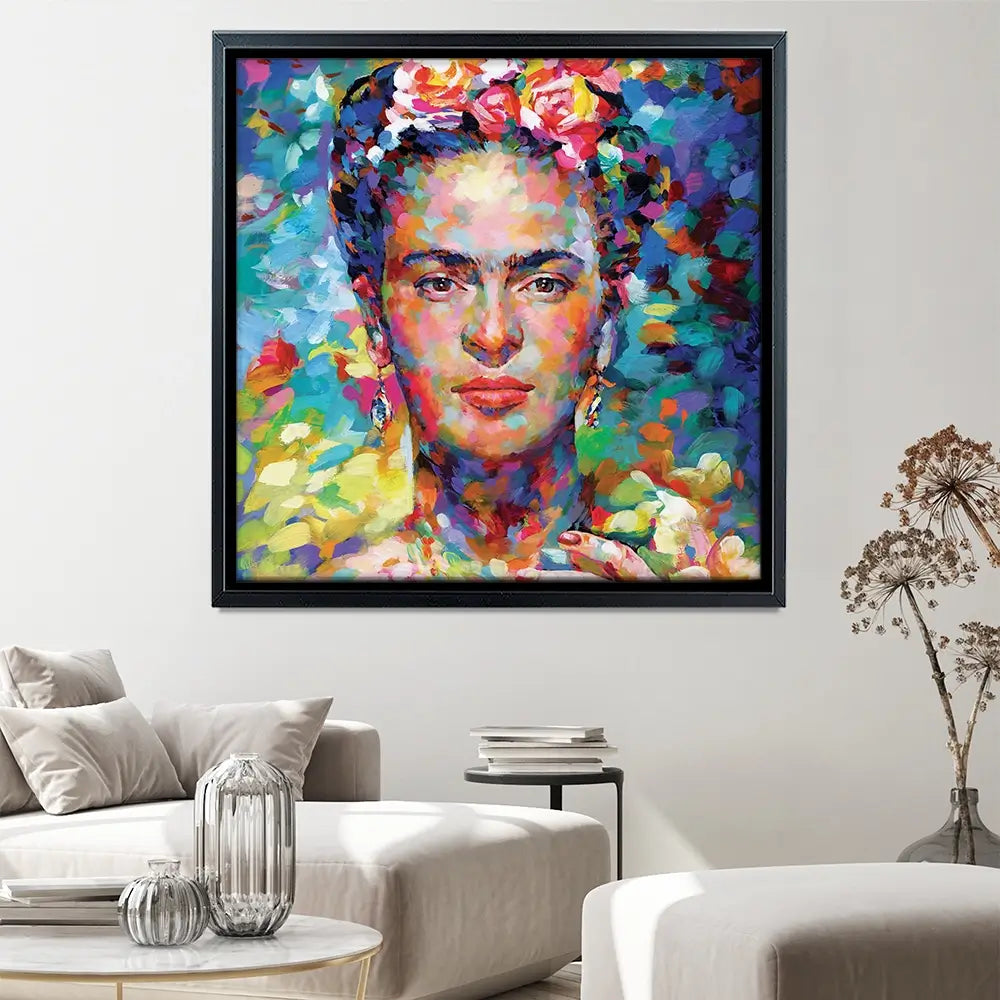 Frida Square Canvas Print Frida Square Canvas Print wall art product Leon Devenice