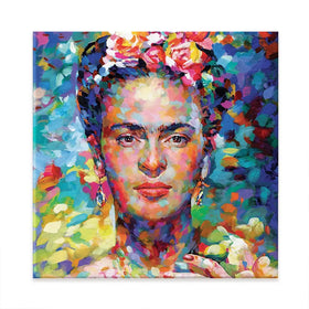 Frida Square Canvas Print Frida Square Canvas Print wall art product Leon Devenice
