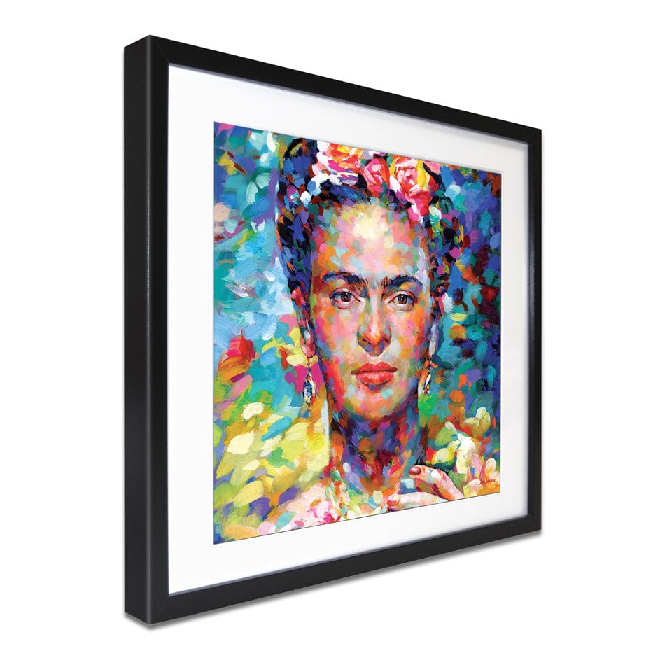 Frida Square Framed Art Print wall art product Leon Devenice