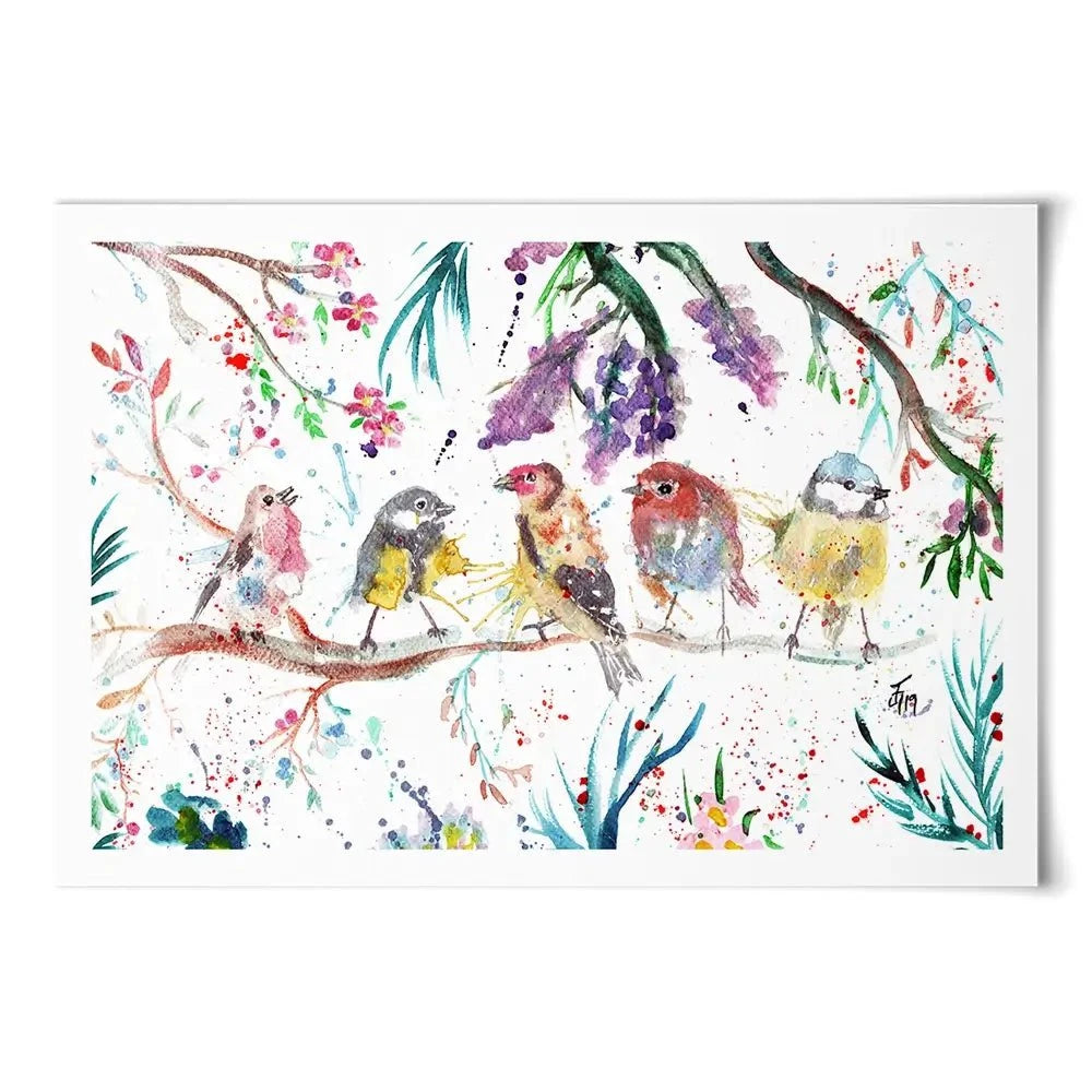 Friendly Birds Art Print Friendly Birds Art Print wall art product Jamie Taylor