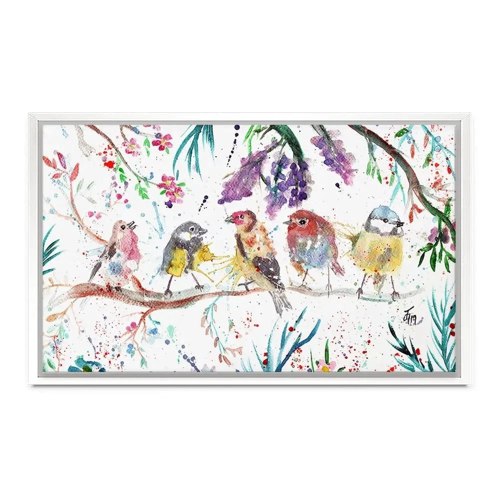 Friendly Birds Canvas Print Friendly Birds Canvas Print wall art product Jamie Taylor