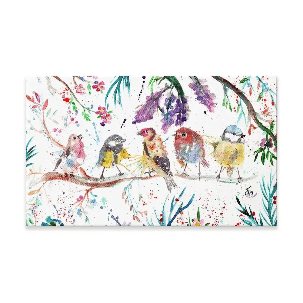 Friendly Birds Canvas Print Friendly Birds Canvas Print wall art product Jamie Taylor
