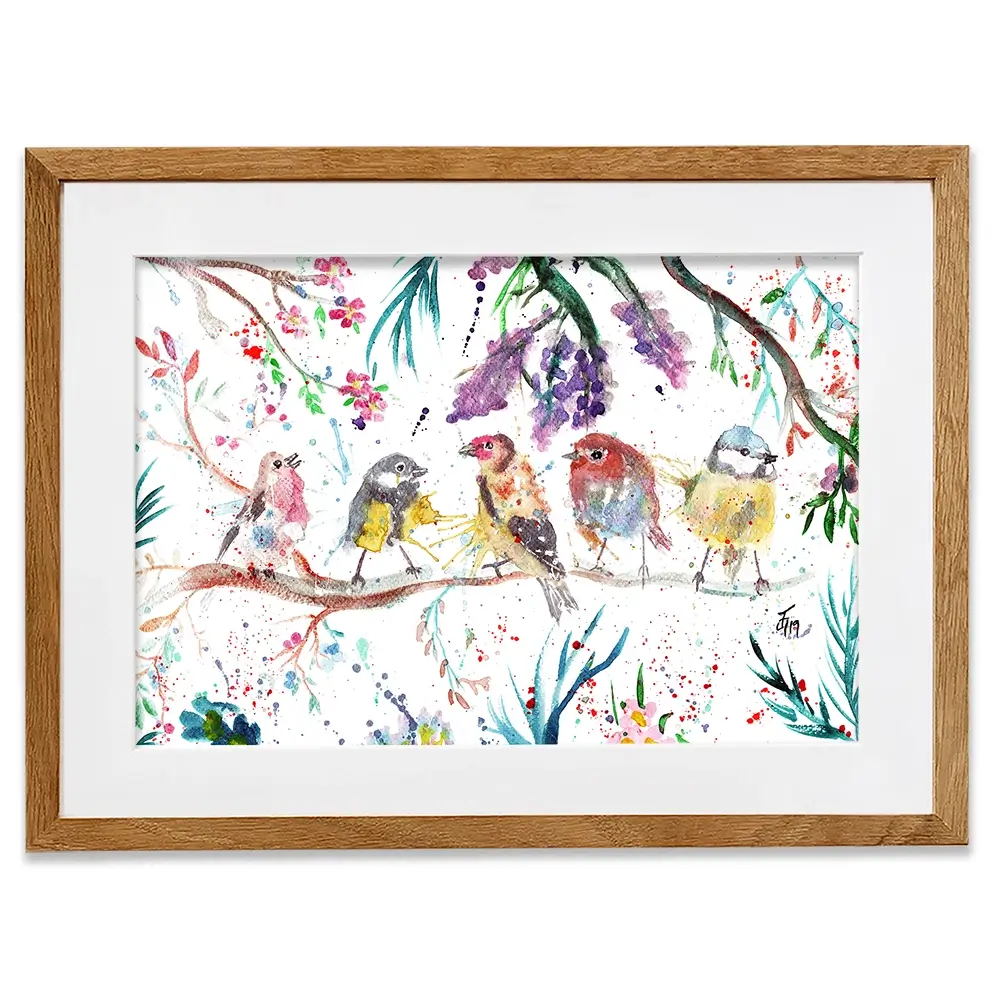 Friendly Birds Framed Art Print Friendly Birds Framed Art Print wall art product Jamie Taylor