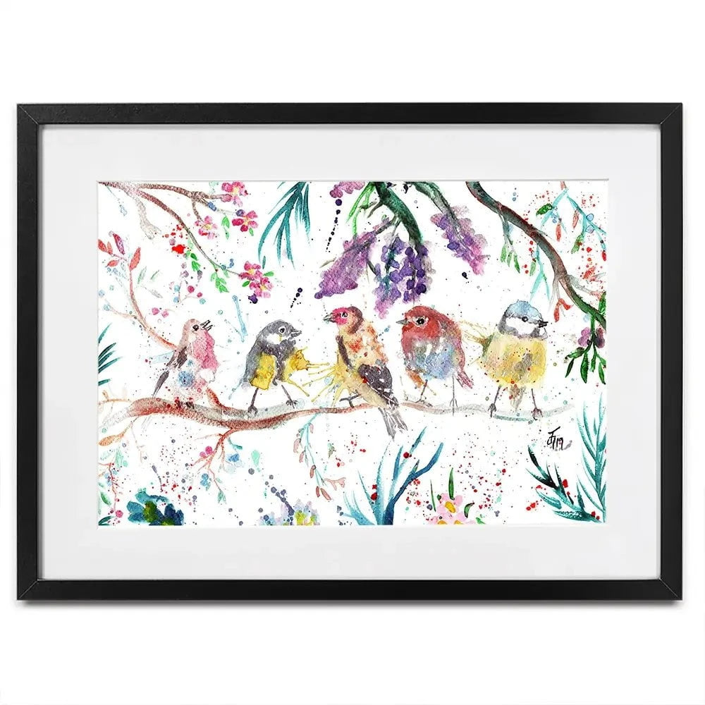 Friendly Birds Framed Art Print Friendly Birds Framed Art Print wall art product Jamie Taylor