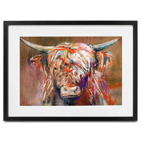 Friendly Highland Cow Framed Art Print Friendly Highland Cow Framed Art Print wall art product Studio Paint-Ing