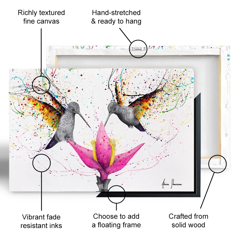 Friendship Hummingbirds Canvas Print Friendship Hummingbirds Canvas Print wall art product Ashvin Harrison (2016-2022 collection)