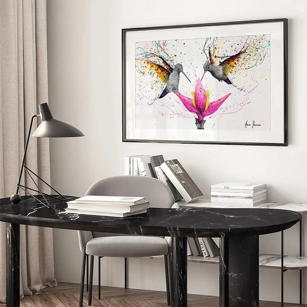 Friendship Hummingbirds Framed Art Print Friendship Hummingbirds Framed Art Print wall art product Ashvin Harrison
